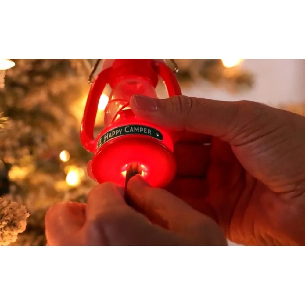 Hallmark Keepsake‎ 2025 Happy Camper Red Lantern Light Up Christmas Ornament NEW
